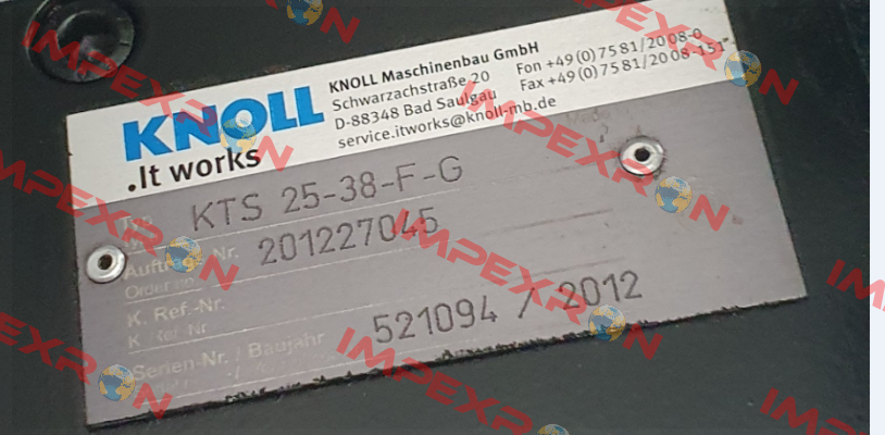 item for pump  KTS 25-38-F-G KNOLL