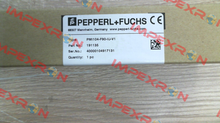 p/n: 191135, Type: PMI104-F90-IU-V1 Pepperl-Fuchs